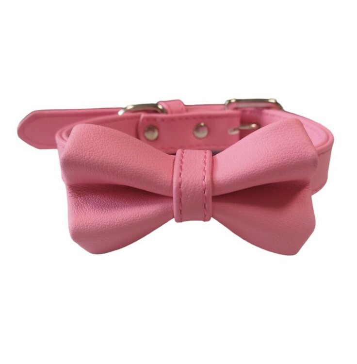 Halsband hond met roze strik