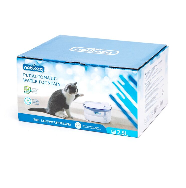 Katten drinkfontein transparant 2,5 L