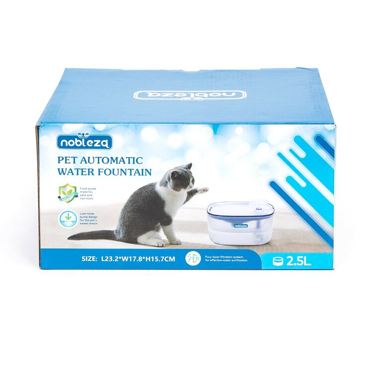 Katten drinkfontein transparant 2,5 L