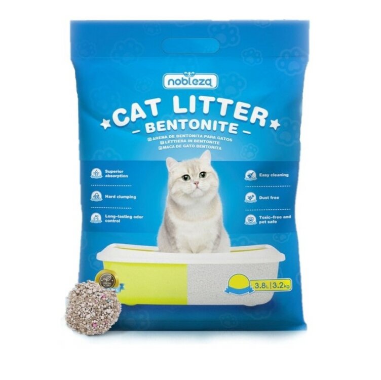 Bentoniet kattenbakvulling 3,8 Liter naturel