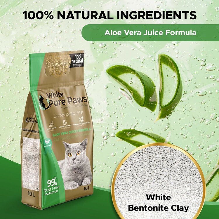 Bentoniet kattenbakvulling met Aloe Vera