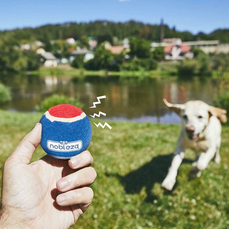 Honden tennisbal met piep 6,4 cm