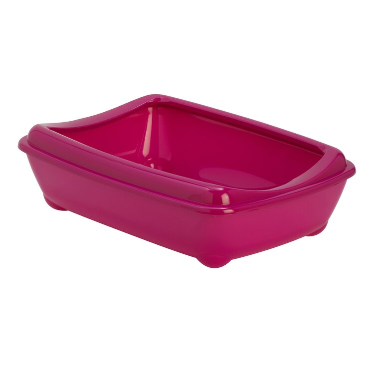 Kattentoilet roze met afneembare spatrand, lengte 42 cm