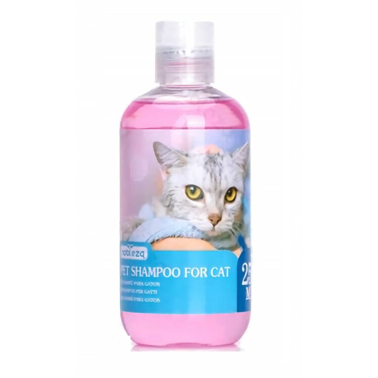 Milde shampoo voor katten. Werkt voor langere tijd tegen klitvorming en geeft een volle vacht