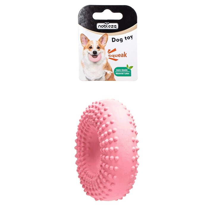 Honden piepspeelgoed - Grote ring - Rubber - 12,5 cm