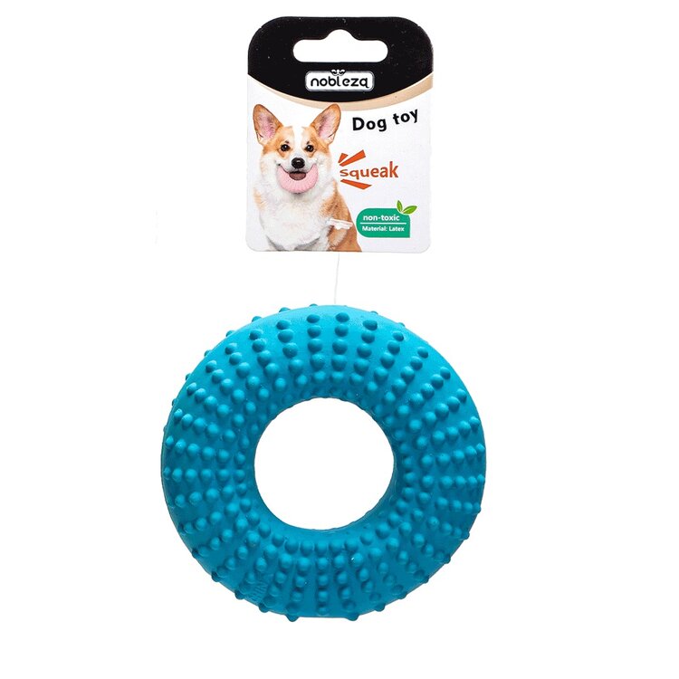 Honden piepspeelgoed - Grote ring - Rubber - 12,5 cm