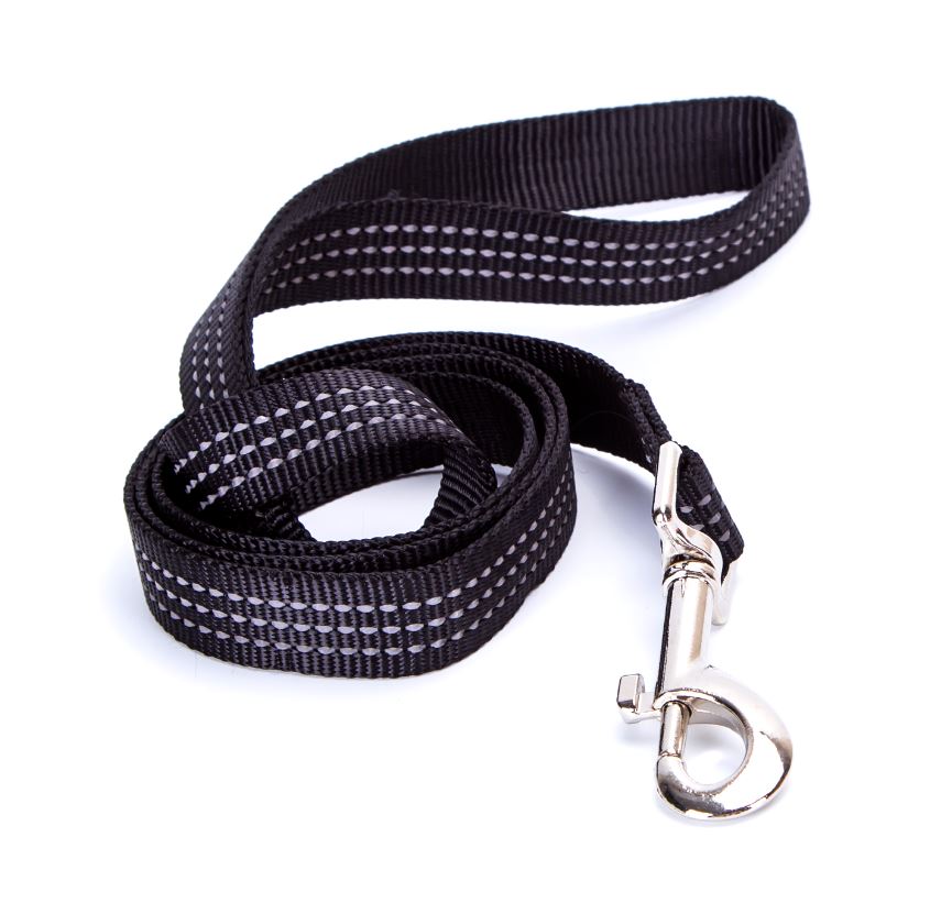 Nobleza Reflecterende hondenriem - zwarte hondenriem - 120 cm - leiband zwart - nylon