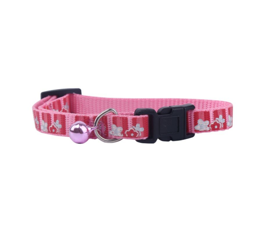 Nobleza kattenhalsband veiligheidssluiting - kattenhalsband - kattenhalsband met belletje - kittenhalsband - 30 cm - Roze