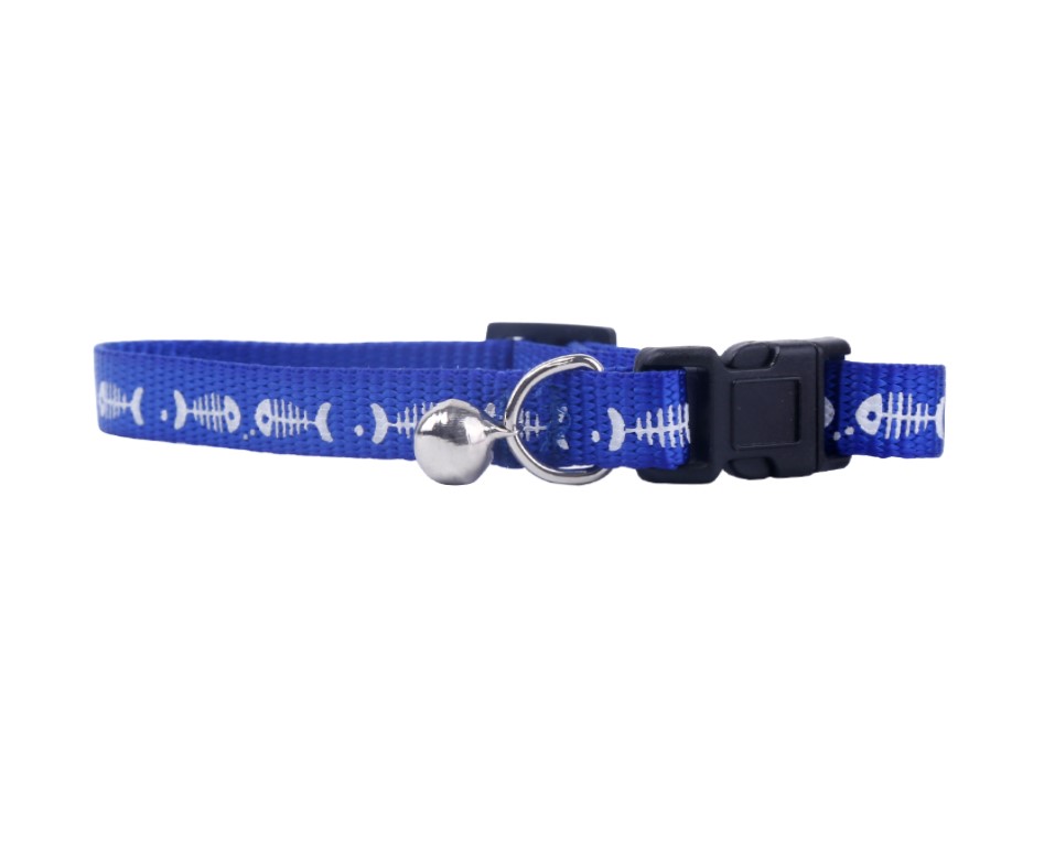 Nobleza kattenhalsband veiligheidssluiting - kattenhalsband met belletje - kattenhalsband - kittenhalsband - 30 cm - Blauw