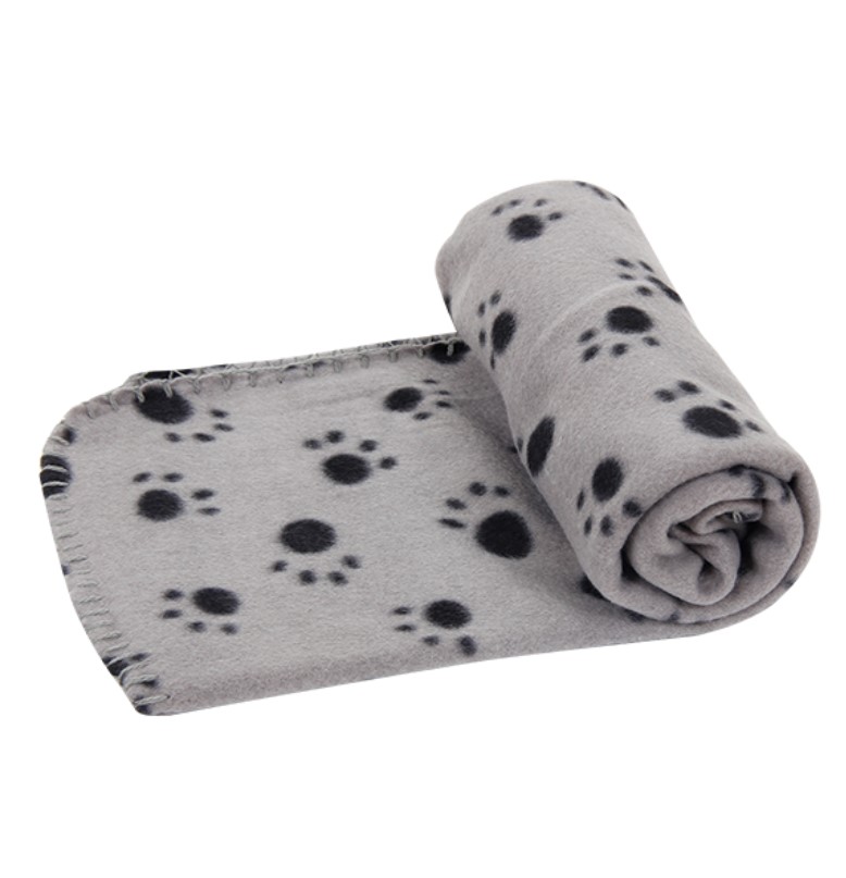 Nobleza Fleece deken voor hond en kat grijs L