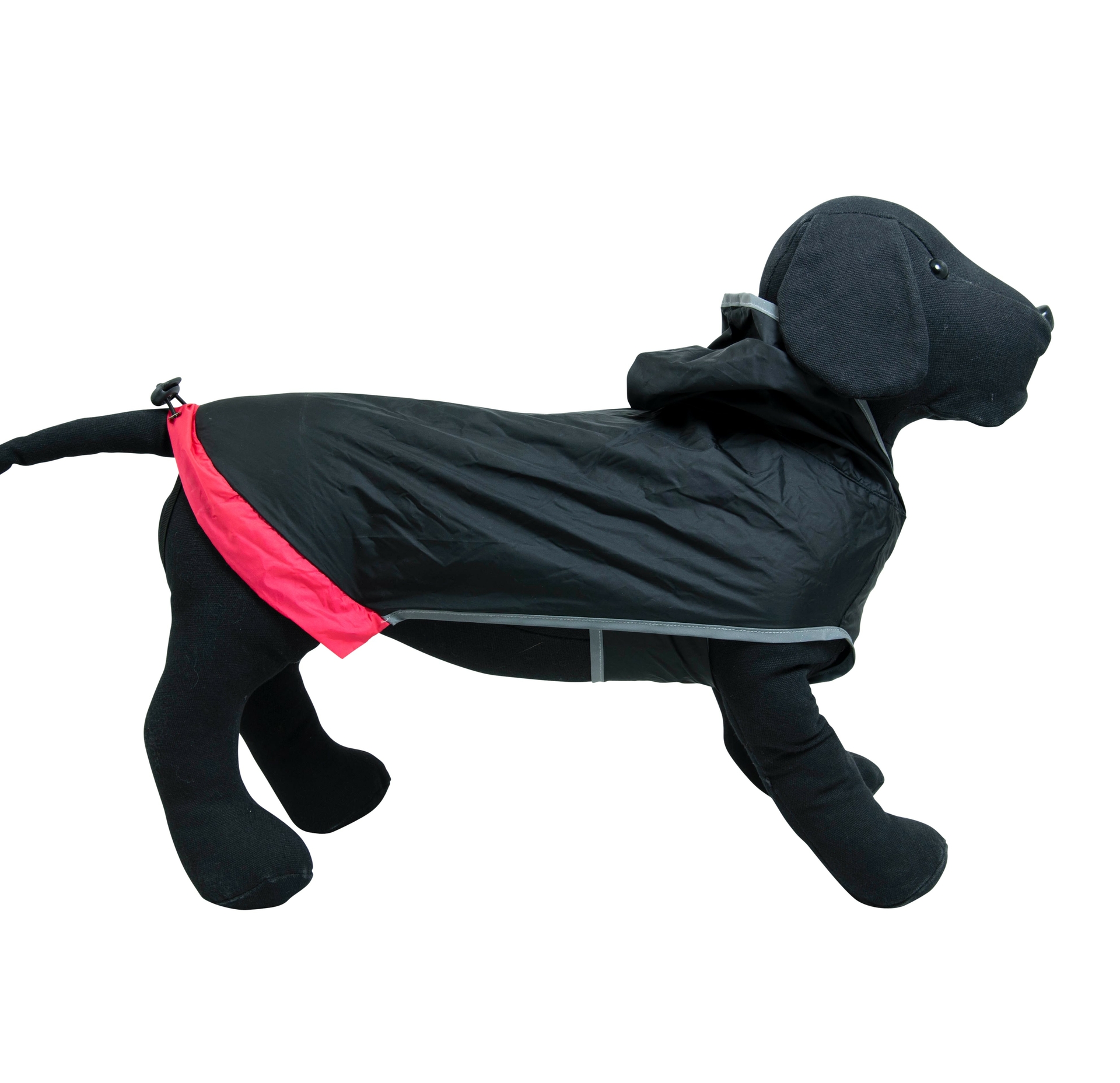 Honden regenjas zwart 25 cm