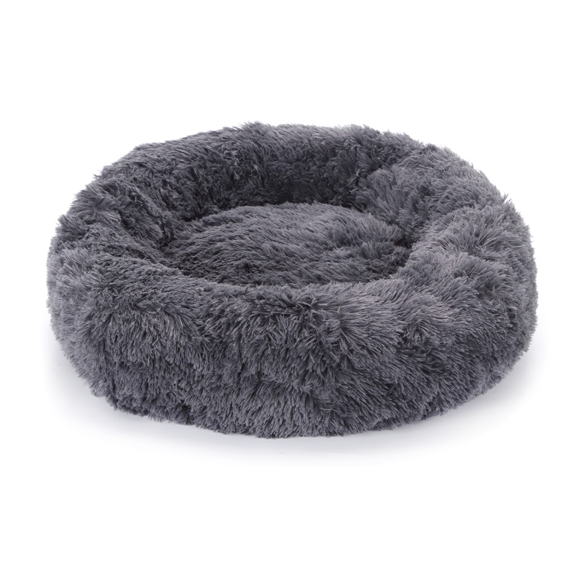 Donut mand fluffy 80 cm donkergrijs