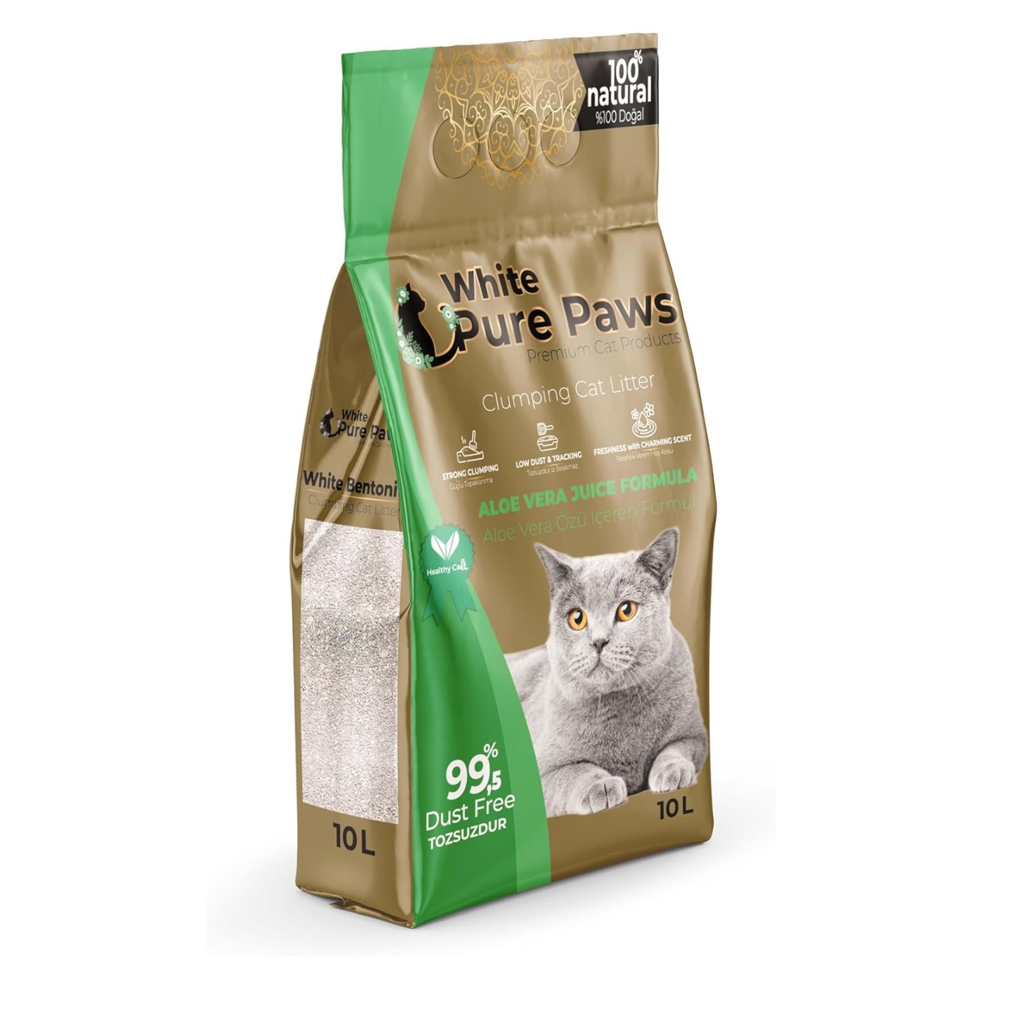 Bentoniet kattenbakvulling Aleo Vera 10L