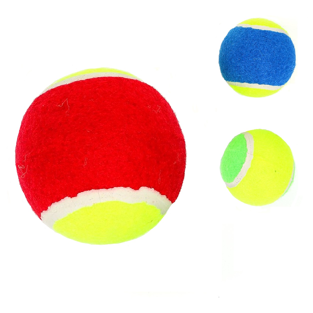 Honden tennisbal massief rubber 7,2 cm