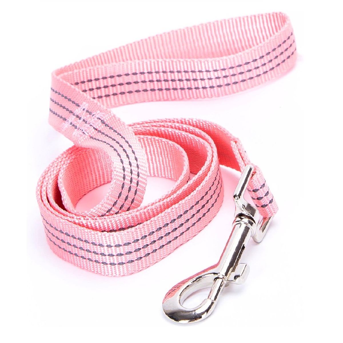 Nobleza roze hondenriem - looplijn hond - hondenlijn nylon - leiband roze - roze hondenleiband - 120 cm uitlaatriem hond