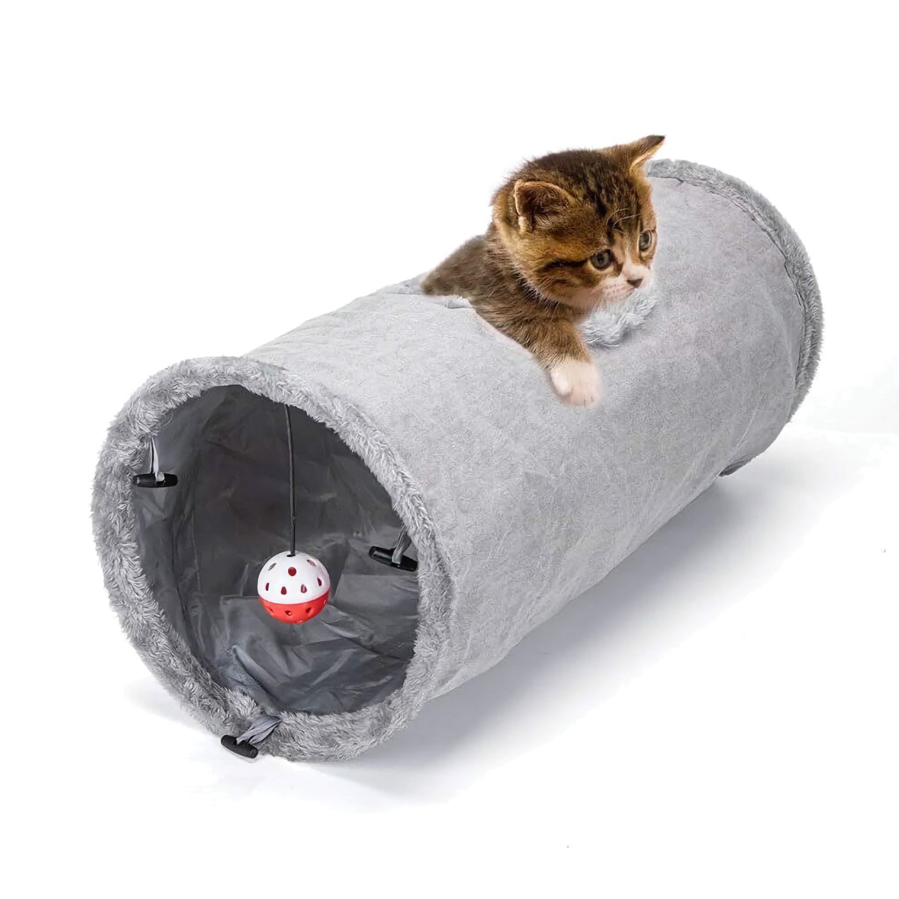 Katten speeltunnel pluche luxe 60 cm