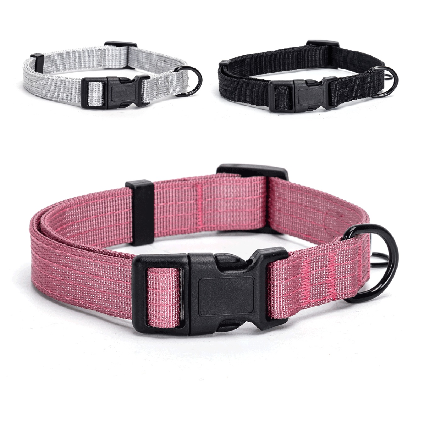 Honden klikhalsband geweven 36-51 cm